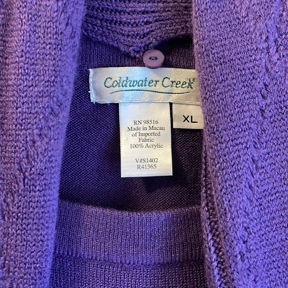 ColdWater Creek Sz XL Full Body Sweater With Attached Scarf - Picture 3 of 6